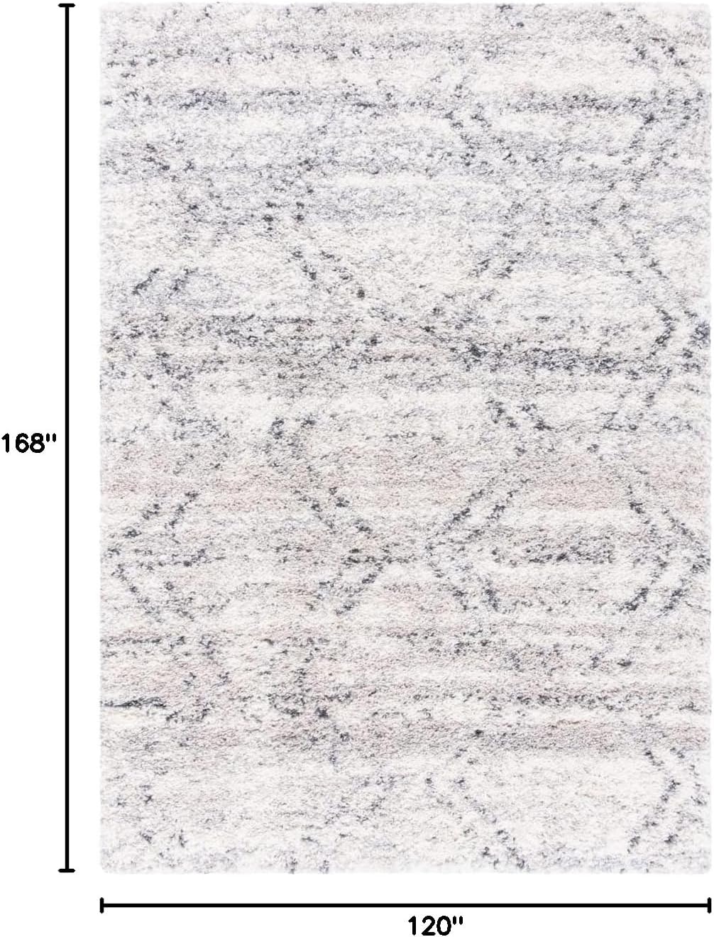 image:imageSAFAVIEH Fontana Shag Collection Area Rug 9 x 12 Ivory amp Grey Modern Design NonShedding amp Easy Care 2inch Thick Ideal for High Traffic Areas in Living Room Bedroom FNT881AIvoryGrey