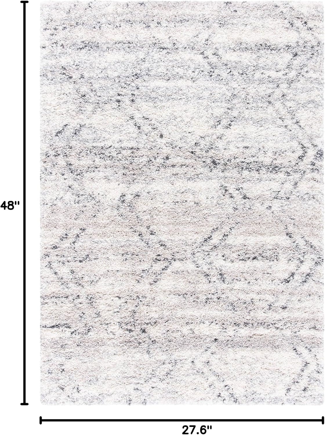 image:imageSAFAVIEH Fontana Shag Collection Area Rug 9 x 12 Ivory amp Grey Modern Design NonShedding amp Easy Care 2inch Thick Ideal for High Traffic Areas in Living Room Bedroom FNT881AIvoryGrey
