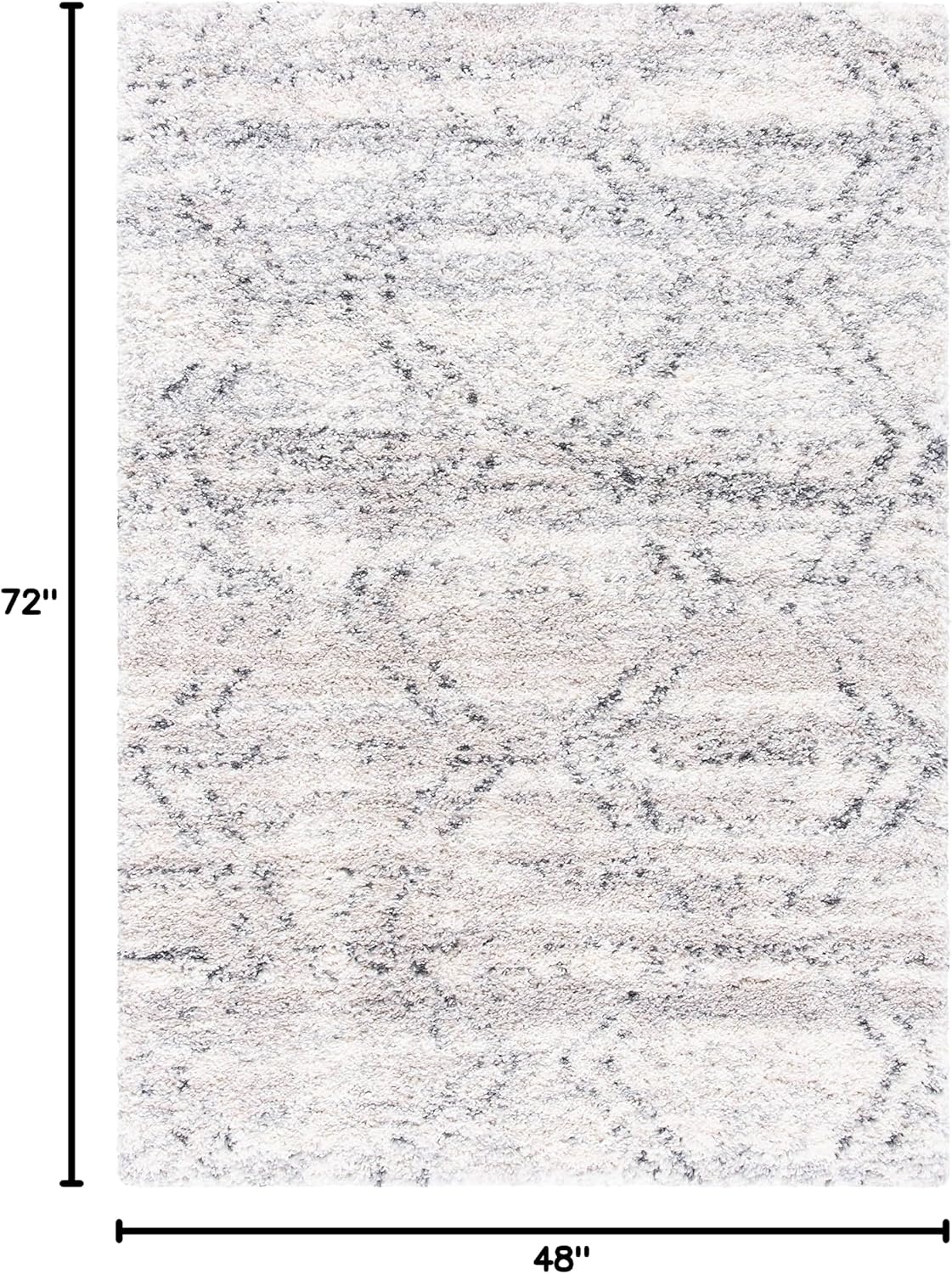 image:imageSAFAVIEH Fontana Shag Collection Area Rug 9 x 12 Ivory amp Grey Modern Design NonShedding amp Easy Care 2inch Thick Ideal for High Traffic Areas in Living Room Bedroom FNT881AIvoryGrey