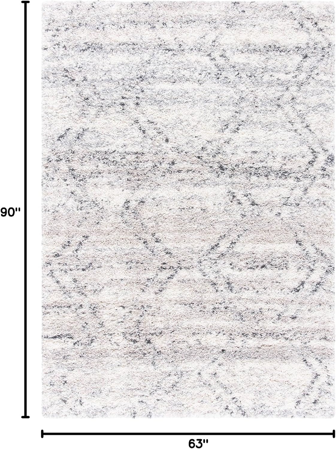 image:imageSAFAVIEH Fontana Shag Collection Area Rug 9 x 12 Ivory amp Grey Modern Design NonShedding amp Easy Care 2inch Thick Ideal for High Traffic Areas in Living Room Bedroom FNT881AIvoryGrey