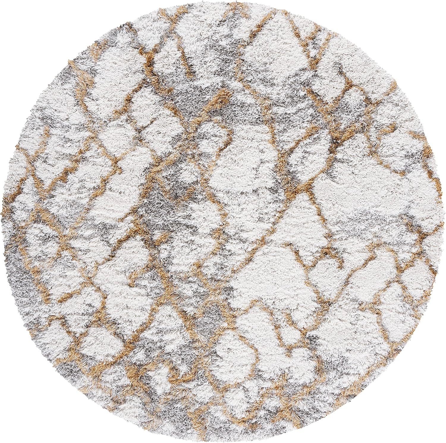 image:imageSAFAVIEH Horizon Shag Collection Area Rug 9 x 12 Ivory amp Rust Modern Abstract Design NonShedding amp Easy Care 25inch Thick Ideal for High Traffic Areas in Living Room Bedroom HZN894PIvoryGold