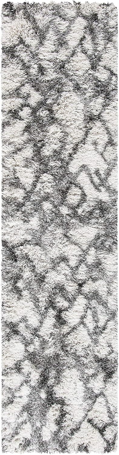 image:imageSAFAVIEH Horizon Shag Collection Area Rug 9 x 12 Ivory amp Rust Modern Abstract Design NonShedding amp Easy Care 25inch Thick Ideal for High Traffic Areas in Living Room Bedroom HZN894PIvoryRust