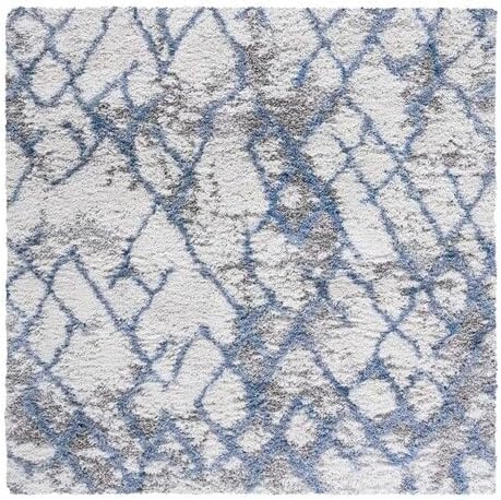 image:imageSAFAVIEH Horizon Shag Collection Area Rug 9 x 12 Ivory amp Rust Modern Abstract Design NonShedding amp Easy Care 25inch Thick Ideal for High Traffic Areas in Living Room Bedroom HZN894PIvoryBlue