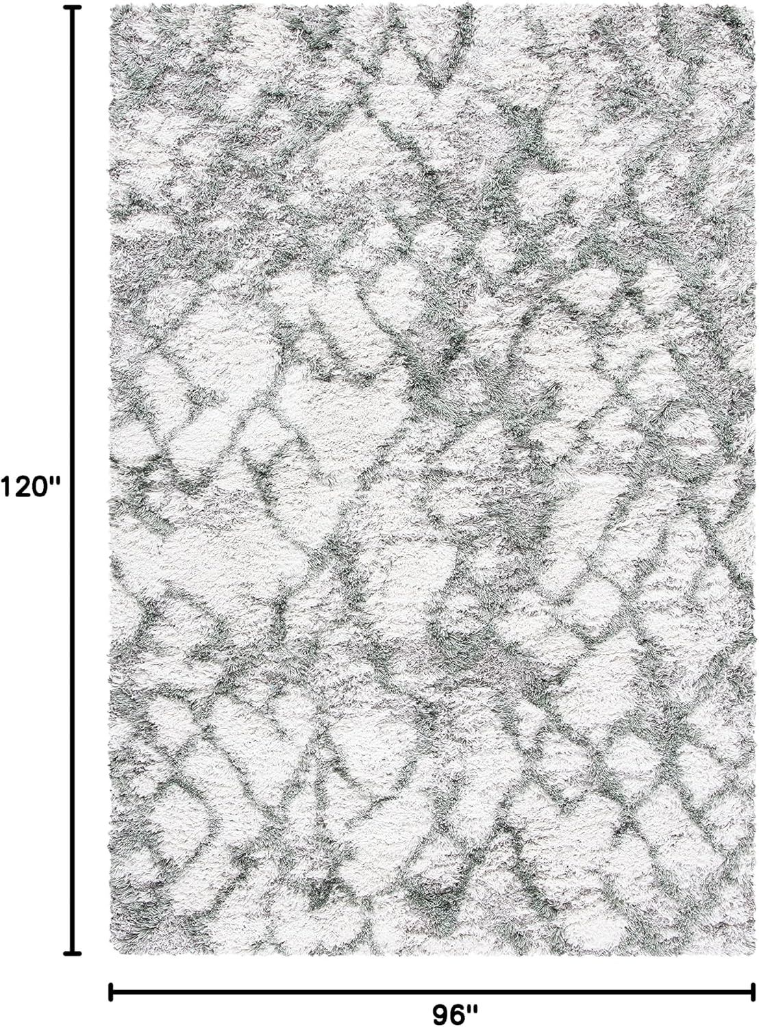 image:imageSAFAVIEH Horizon Shag Collection Area Rug 9 x 12 Ivory amp Rust Modern Abstract Design NonShedding amp Easy Care 25inch Thick Ideal for High Traffic Areas in Living Room Bedroom HZN894PIvoryGreen
