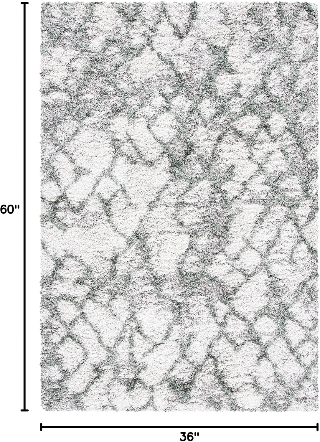 image:imageSAFAVIEH Horizon Shag Collection Area Rug 9 x 12 Ivory amp Rust Modern Abstract Design NonShedding amp Easy Care 25inch Thick Ideal for High Traffic Areas in Living Room Bedroom HZN894PIvoryGreen