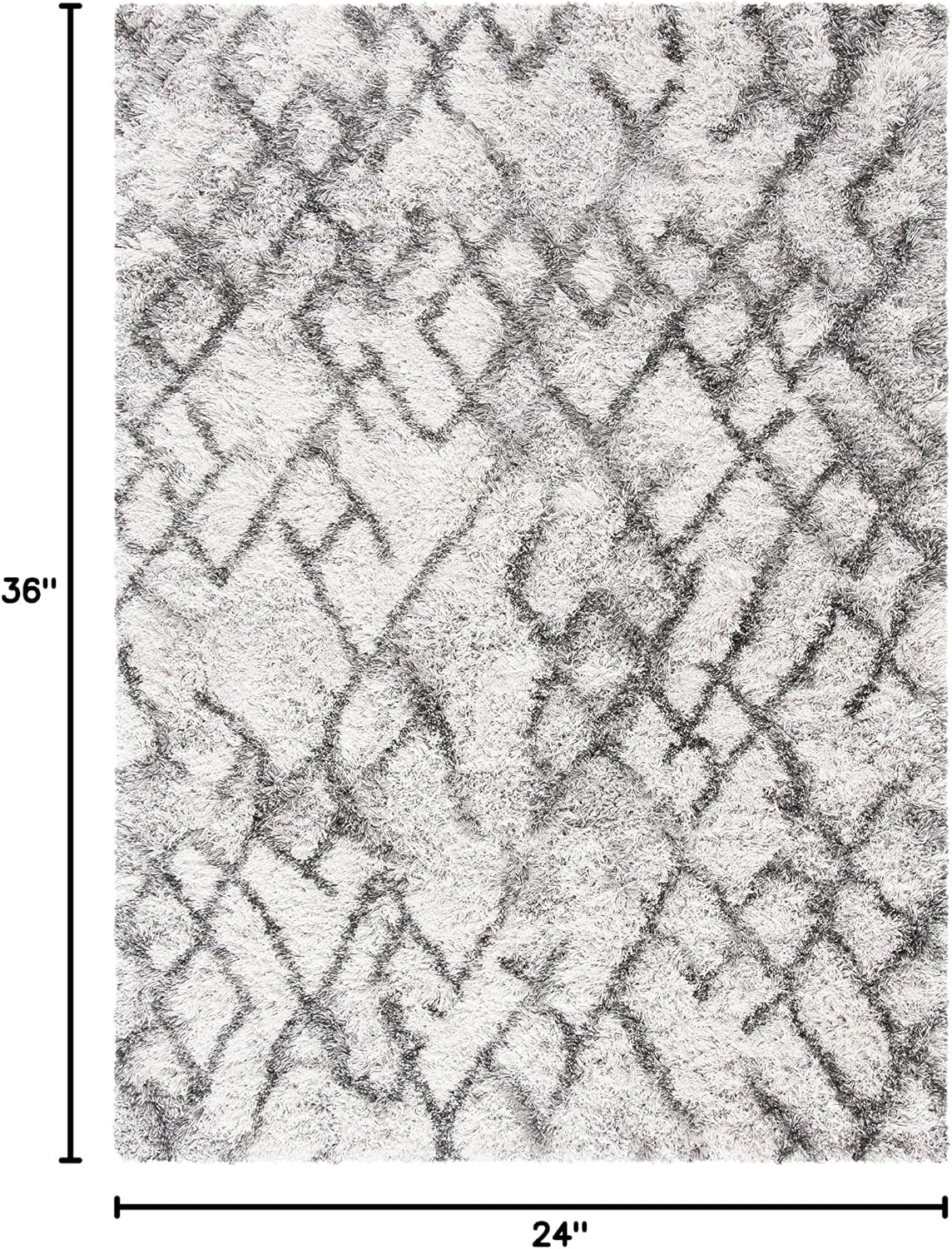 image:imageSAFAVIEH Horizon Shag Collection Area Rug 9 x 12 Ivory amp Rust Modern Abstract Design NonShedding amp Easy Care 25inch Thick Ideal for High Traffic Areas in Living Room Bedroom HZN894PGreyIvory