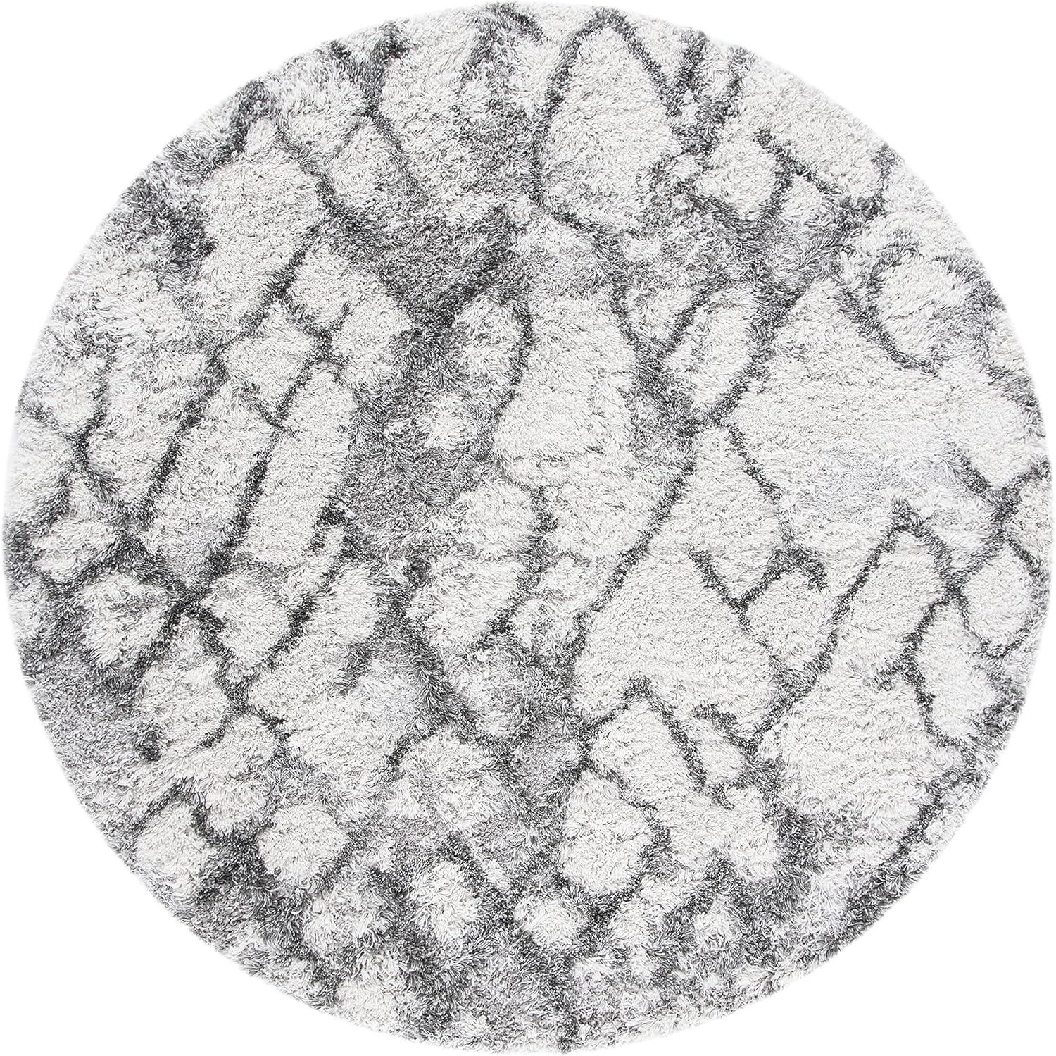 image:imageSAFAVIEH Horizon Shag Collection Area Rug 9 x 12 Ivory amp Rust Modern Abstract Design NonShedding amp Easy Care 25inch Thick Ideal for High Traffic Areas in Living Room Bedroom HZN894PGreyIvory