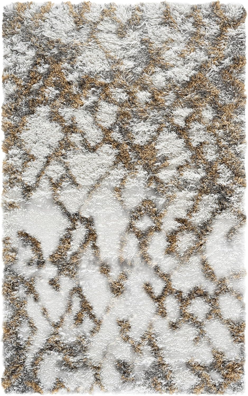 image:imageSAFAVIEH Horizon Shag Collection Area Rug 9 x 12 Ivory amp Rust Modern Abstract Design NonShedding amp Easy Care 25inch Thick Ideal for High Traffic Areas in Living Room Bedroom HZN894PIvoryGold