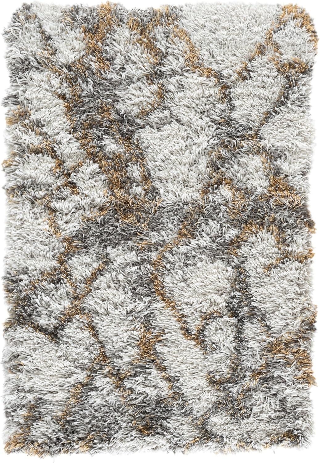 image:imageSAFAVIEH Horizon Shag Collection Area Rug 9 x 12 Ivory amp Rust Modern Abstract Design NonShedding amp Easy Care 25inch Thick Ideal for High Traffic Areas in Living Room Bedroom HZN894PIvoryGold