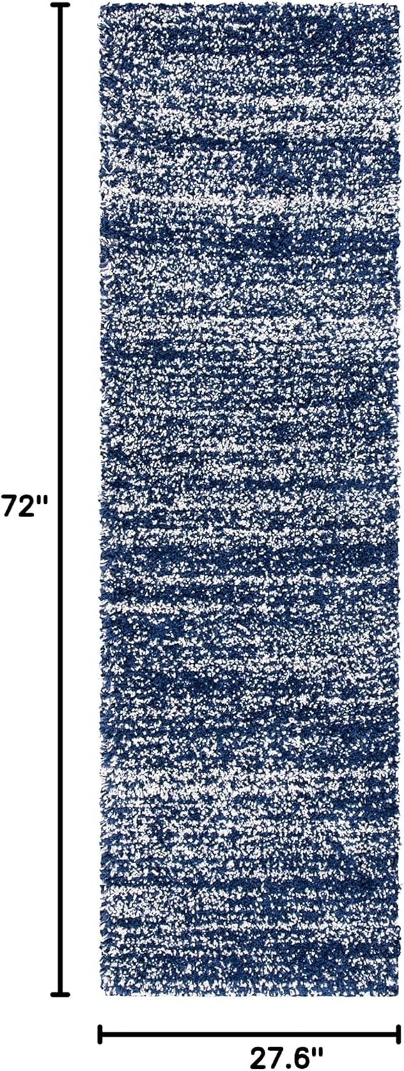 image:imageSAFAVIEH Hudson Shag Collection Area Rug 10 x 14 Ivory amp Grey Modern Abstract Design NonShedding amp Easy Care 2inch Thick Ideal for High Traffic Areas in Living Room Bedroom SGH295BNavyIvory