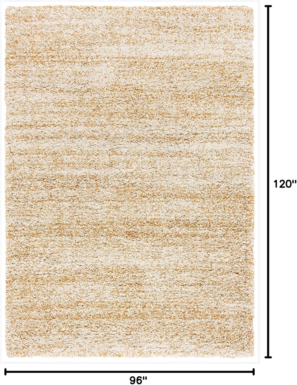 image:imageSAFAVIEH Hudson Shag Collection Area Rug 10 x 14 Ivory amp Grey Modern Abstract Design NonShedding amp Easy Care 2inch Thick Ideal for High Traffic Areas in Living Room Bedroom SGH295BIvoryGold