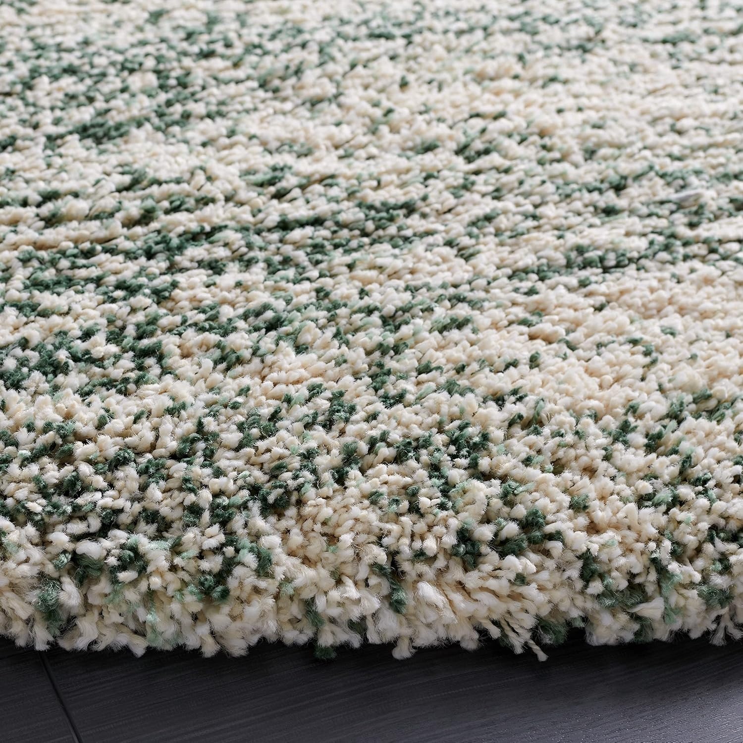 image:imageSAFAVIEH Hudson Shag Collection Area Rug 10 x 14 Ivory amp Grey Modern Abstract Design NonShedding amp Easy Care 2inch Thick Ideal for High Traffic Areas in Living Room Bedroom SGH295BIvoryGreen