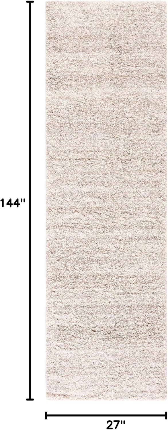 image:imageSAFAVIEH Hudson Shag Collection Area Rug 10 x 14 Ivory amp Grey Modern Abstract Design NonShedding amp Easy Care 2inch Thick Ideal for High Traffic Areas in Living Room Bedroom SGH295BIvoryBeige