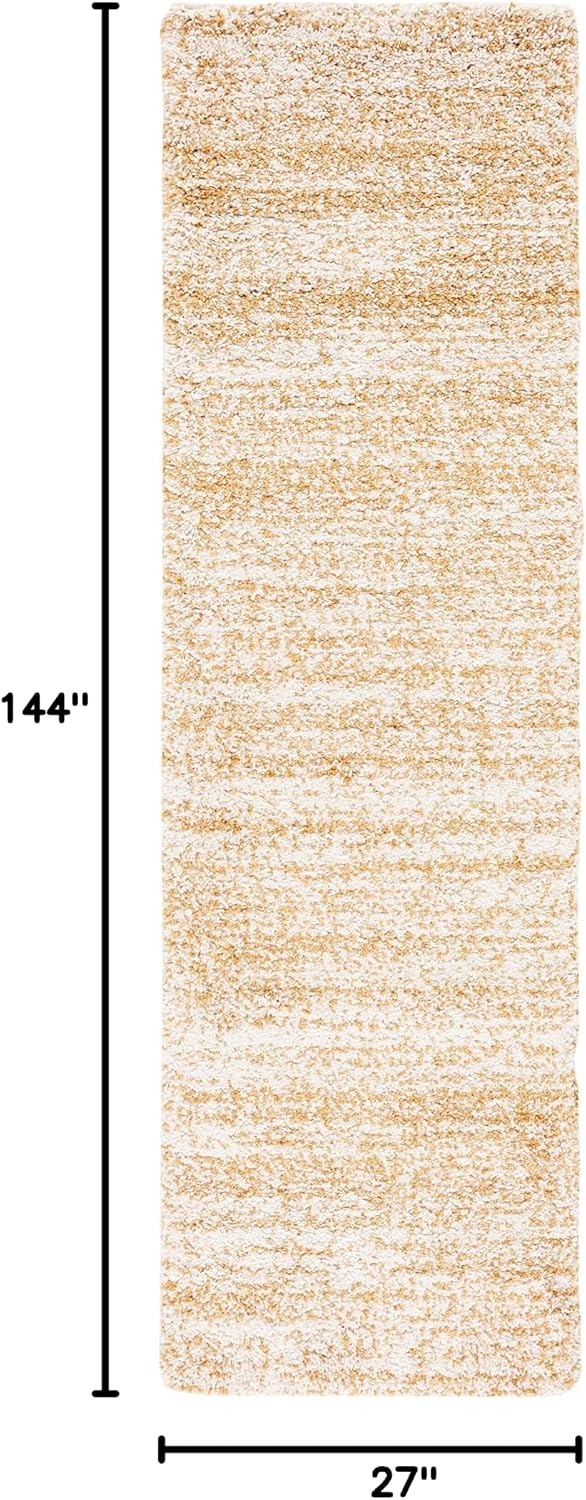 image:imageSAFAVIEH Hudson Shag Collection Area Rug 10 x 14 Ivory amp Grey Modern Abstract Design NonShedding amp Easy Care 2inch Thick Ideal for High Traffic Areas in Living Room Bedroom SGH295BIvoryGold