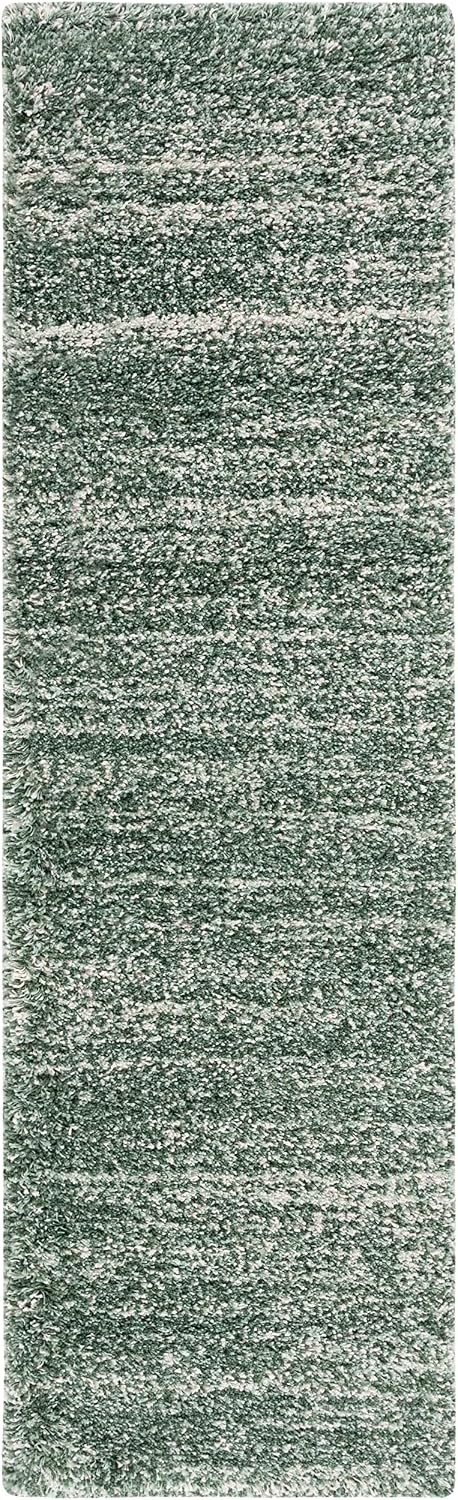 image:imageSAFAVIEH Hudson Shag Collection Area Rug 10 x 14 Ivory amp Grey Modern Abstract Design NonShedding amp Easy Care 2inch Thick Ideal for High Traffic Areas in Living Room Bedroom SGH295BGreenIvory