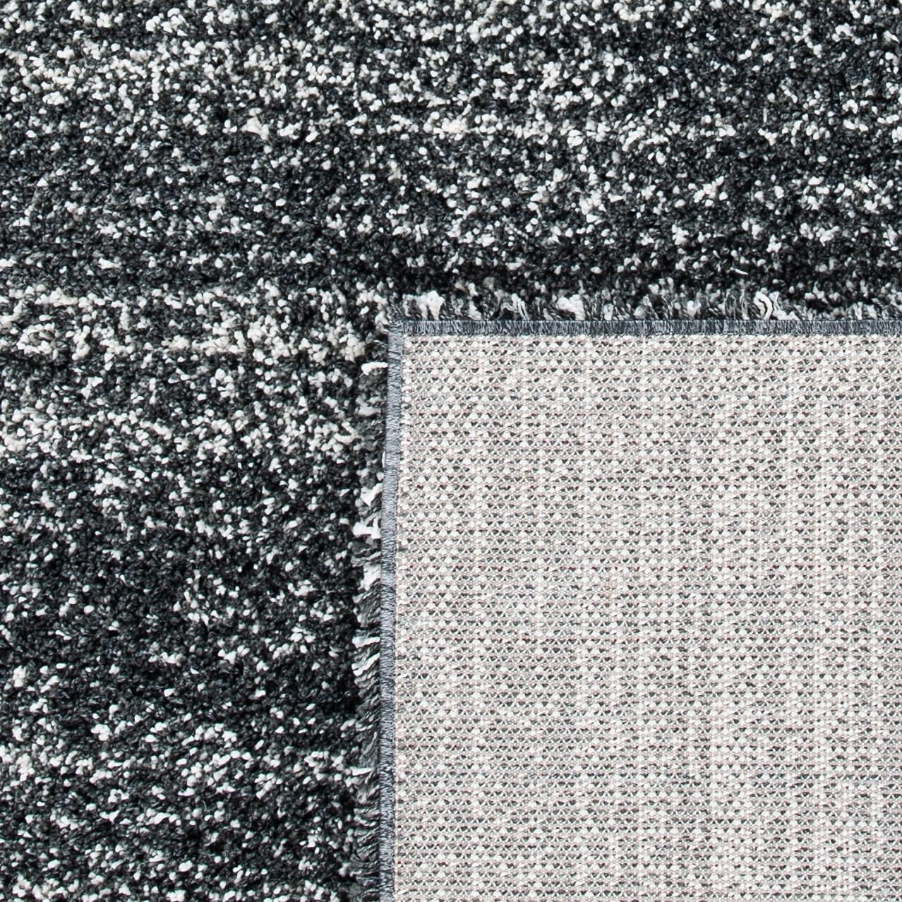 image:imageSAFAVIEH Hudson Shag Collection Area Rug 10 x 14 Ivory amp Grey Modern Abstract Design NonShedding amp Easy Care 2inch Thick Ideal for High Traffic Areas in Living Room Bedroom SGH295BDark GreyIvory