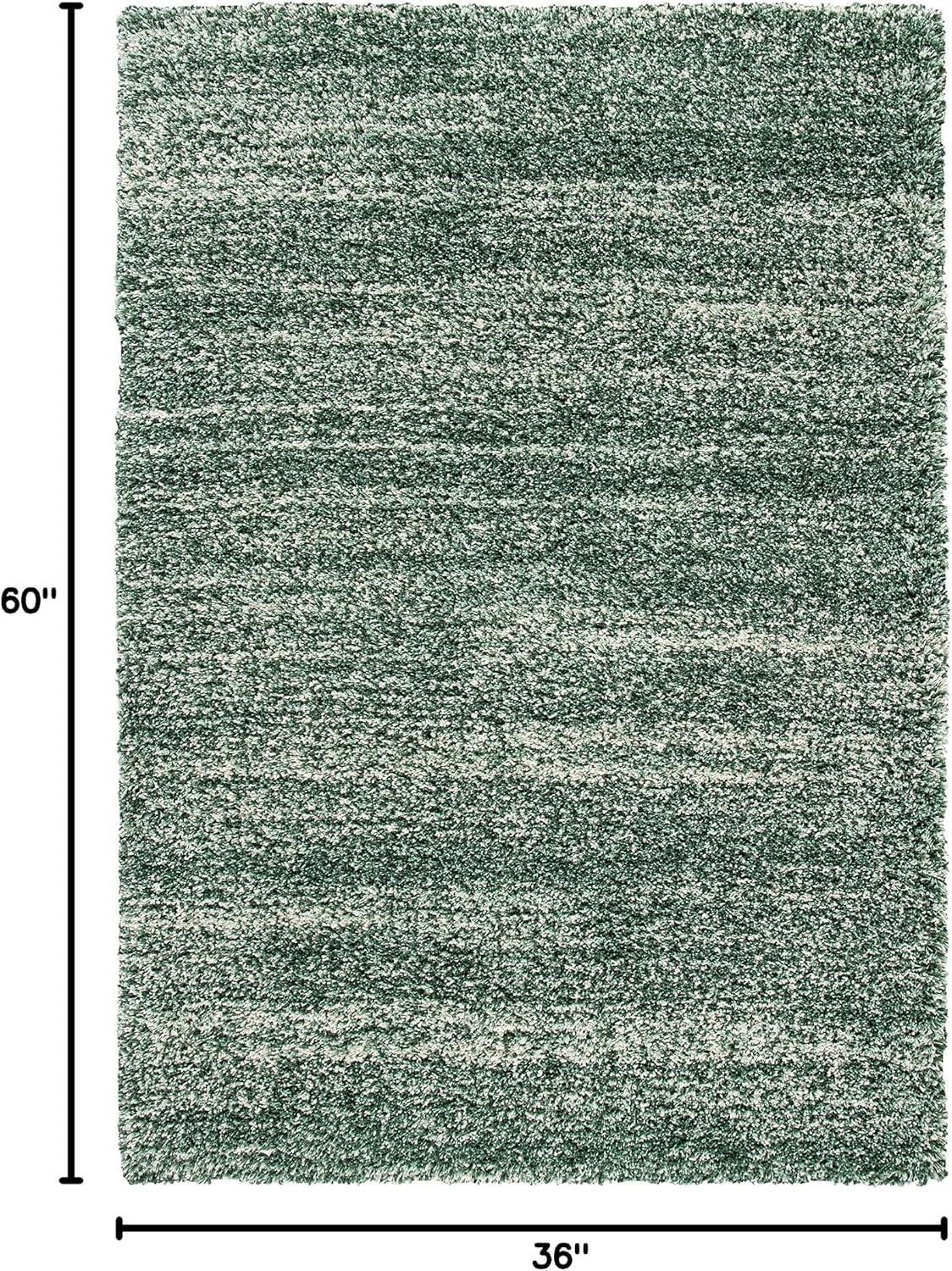 image:imageSAFAVIEH Hudson Shag Collection Area Rug 10 x 14 Ivory amp Grey Modern Abstract Design NonShedding amp Easy Care 2inch Thick Ideal for High Traffic Areas in Living Room Bedroom SGH295BGreenIvory