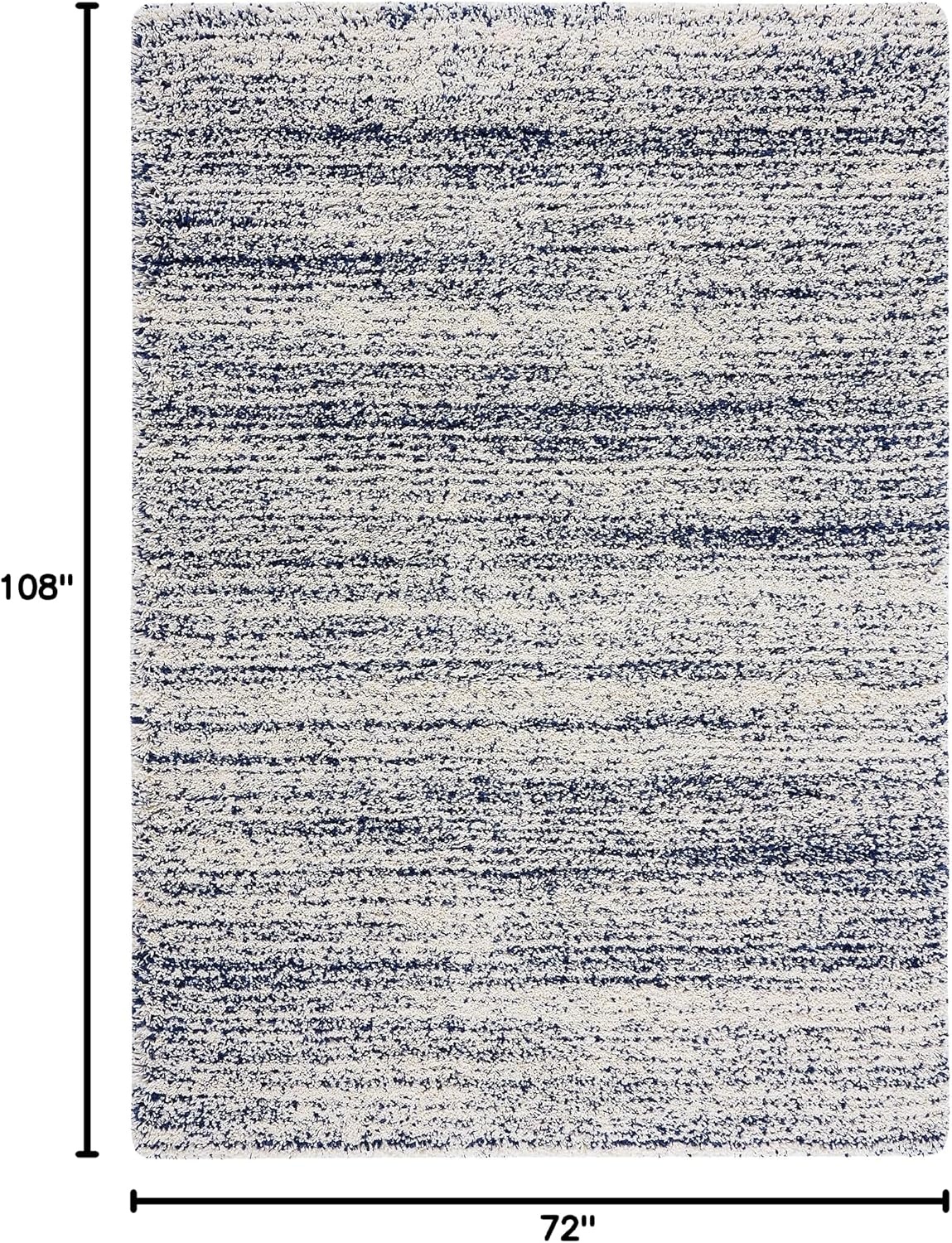 image:imageSAFAVIEH Hudson Shag Collection Area Rug 10 x 14 Ivory amp Grey Modern Abstract Design NonShedding amp Easy Care 2inch Thick Ideal for High Traffic Areas in Living Room Bedroom SGH295BIvoryNavy