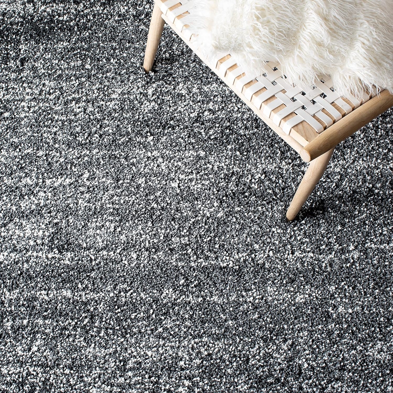 image:imageSAFAVIEH Hudson Shag Collection Area Rug 10 x 14 Ivory amp Grey Modern Abstract Design NonShedding amp Easy Care 2inch Thick Ideal for High Traffic Areas in Living Room Bedroom SGH295BDark GreyIvory