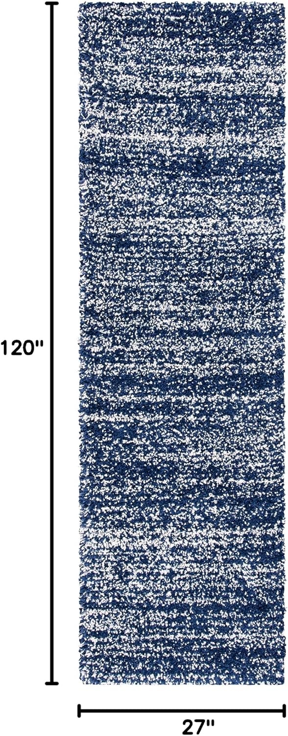 image:imageSAFAVIEH Hudson Shag Collection Area Rug 10 x 14 Ivory amp Grey Modern Abstract Design NonShedding amp Easy Care 2inch Thick Ideal for High Traffic Areas in Living Room Bedroom SGH295BNavyIvory