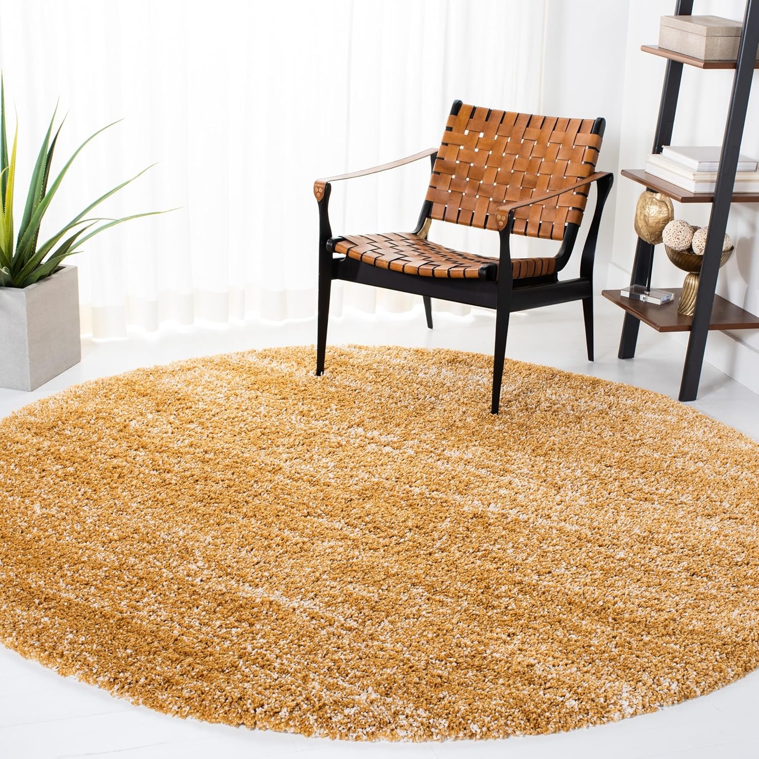 image:imageSAFAVIEH Hudson Shag Collection Area Rug 10 x 14 Ivory amp Grey Modern Abstract Design NonShedding amp Easy Care 2inch Thick Ideal for High Traffic Areas in Living Room Bedroom SGH295BGoldIvory