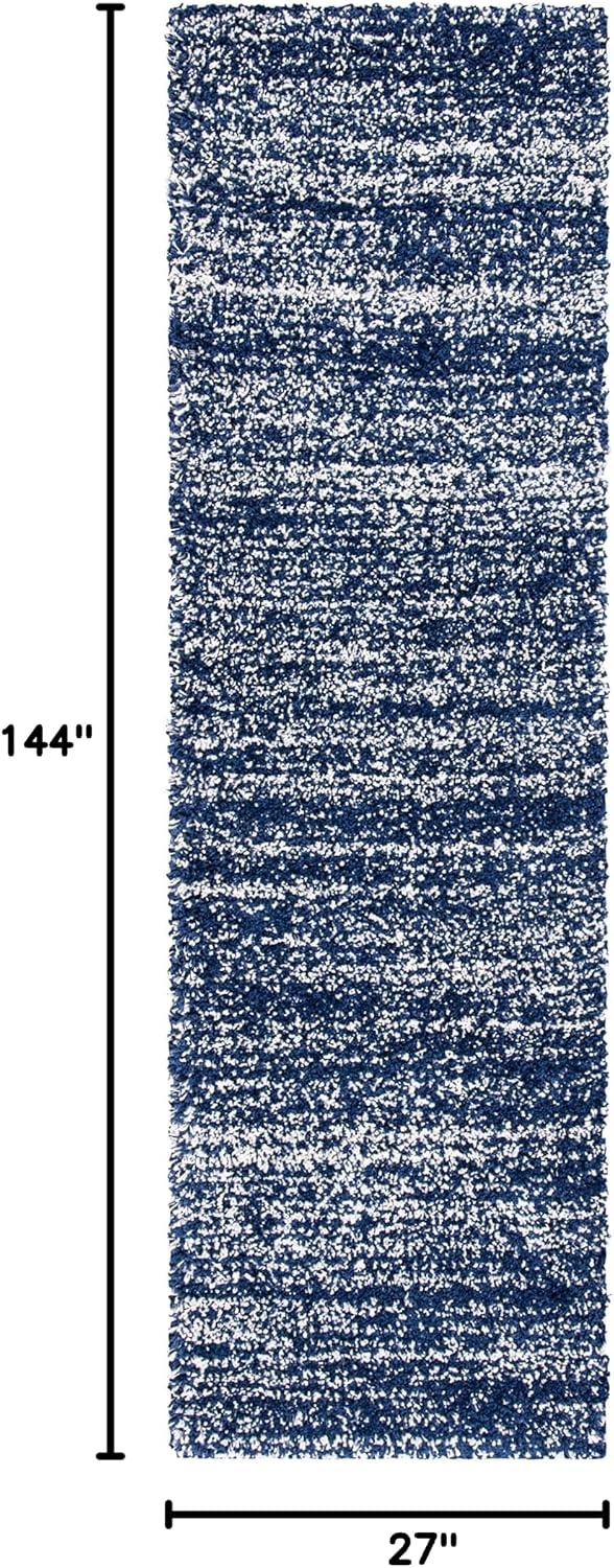 image:imageSAFAVIEH Hudson Shag Collection Area Rug 10 x 14 Ivory amp Grey Modern Abstract Design NonShedding amp Easy Care 2inch Thick Ideal for High Traffic Areas in Living Room Bedroom SGH295BNavyIvory