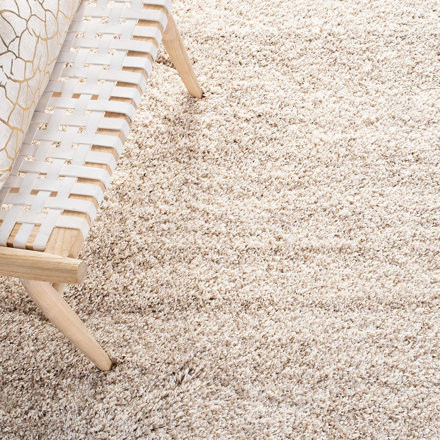 image:imageSAFAVIEH Hudson Shag Collection Area Rug 10 x 14 Ivory amp Grey Modern Abstract Design NonShedding amp Easy Care 2inch Thick Ideal for High Traffic Areas in Living Room Bedroom SGH295BIvoryBeige