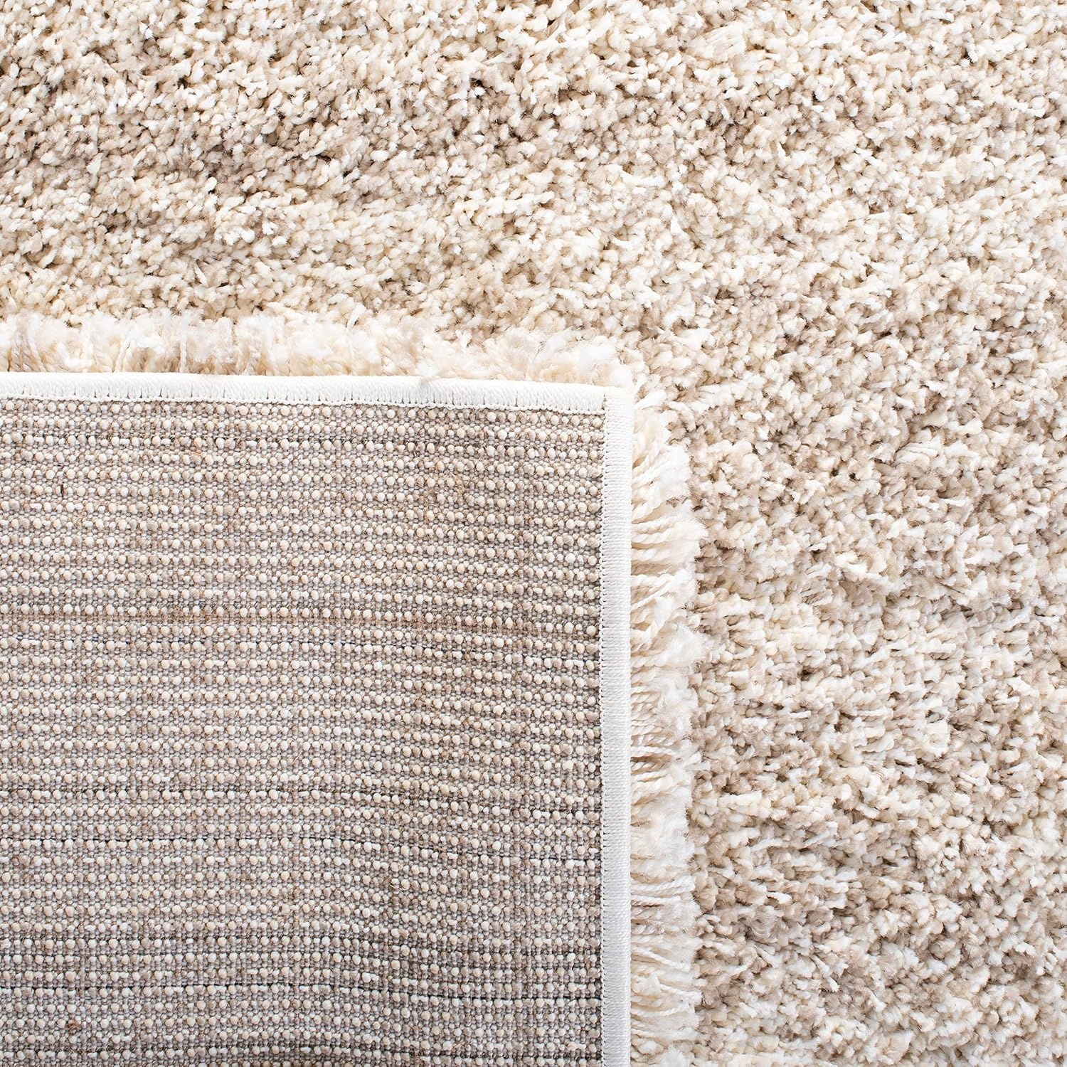 image:imageSAFAVIEH Hudson Shag Collection Area Rug 10 x 14 Ivory amp Grey Modern Abstract Design NonShedding amp Easy Care 2inch Thick Ideal for High Traffic Areas in Living Room Bedroom SGH295BIvoryBeige