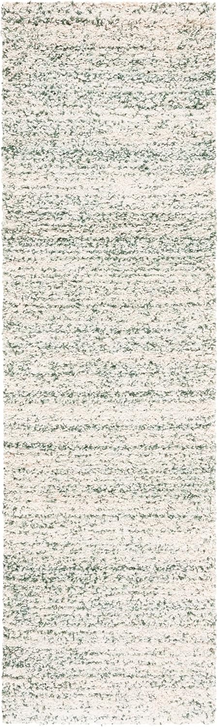 image:imageSAFAVIEH Hudson Shag Collection Area Rug 10 x 14 Ivory amp Grey Modern Abstract Design NonShedding amp Easy Care 2inch Thick Ideal for High Traffic Areas in Living Room Bedroom SGH295BIvoryGreen