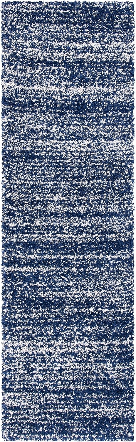 image:imageSAFAVIEH Hudson Shag Collection Area Rug 10 x 14 Ivory amp Grey Modern Abstract Design NonShedding amp Easy Care 2inch Thick Ideal for High Traffic Areas in Living Room Bedroom SGH295BNavyIvory
