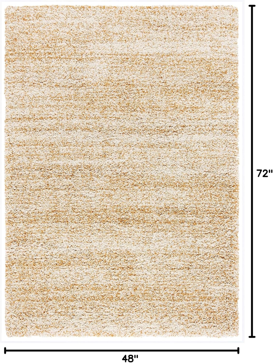 image:imageSAFAVIEH Hudson Shag Collection Area Rug 10 x 14 Ivory amp Grey Modern Abstract Design NonShedding amp Easy Care 2inch Thick Ideal for High Traffic Areas in Living Room Bedroom SGH295BIvoryGold