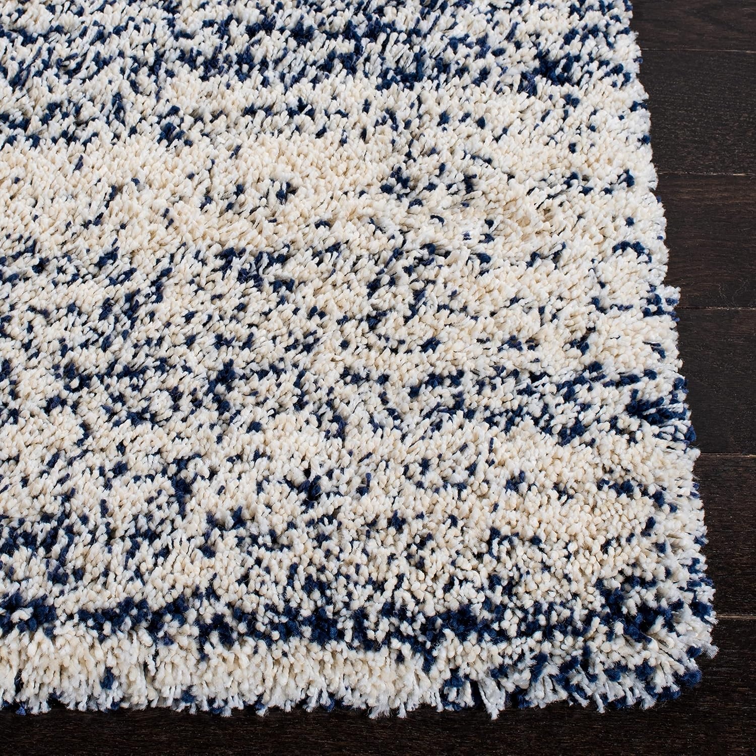 image:imageSAFAVIEH Hudson Shag Collection Area Rug 10 x 14 Ivory amp Grey Modern Abstract Design NonShedding amp Easy Care 2inch Thick Ideal for High Traffic Areas in Living Room Bedroom SGH295BIvoryNavy