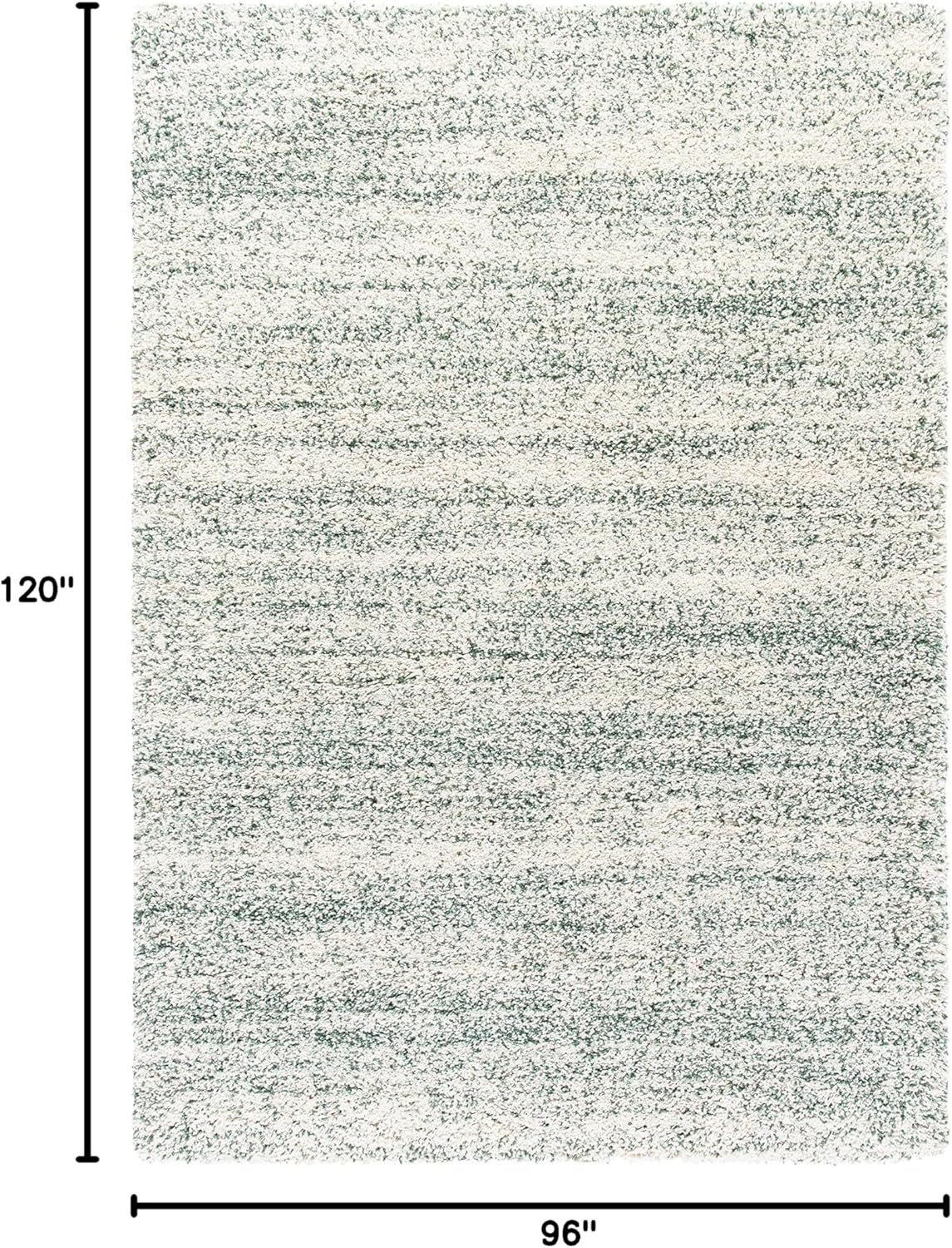 image:imageSAFAVIEH Hudson Shag Collection Area Rug 10 x 14 Ivory amp Grey Modern Abstract Design NonShedding amp Easy Care 2inch Thick Ideal for High Traffic Areas in Living Room Bedroom SGH295BIvoryGreen