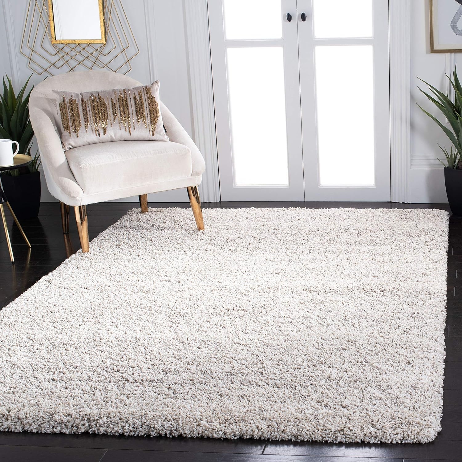 image:imageSAFAVIEH Hudson Shag Collection Area Rug 10 x 14 Ivory amp Grey Modern Abstract Design NonShedding amp Easy Care 2inch Thick Ideal for High Traffic Areas in Living Room Bedroom SGH295BIvoryGrey