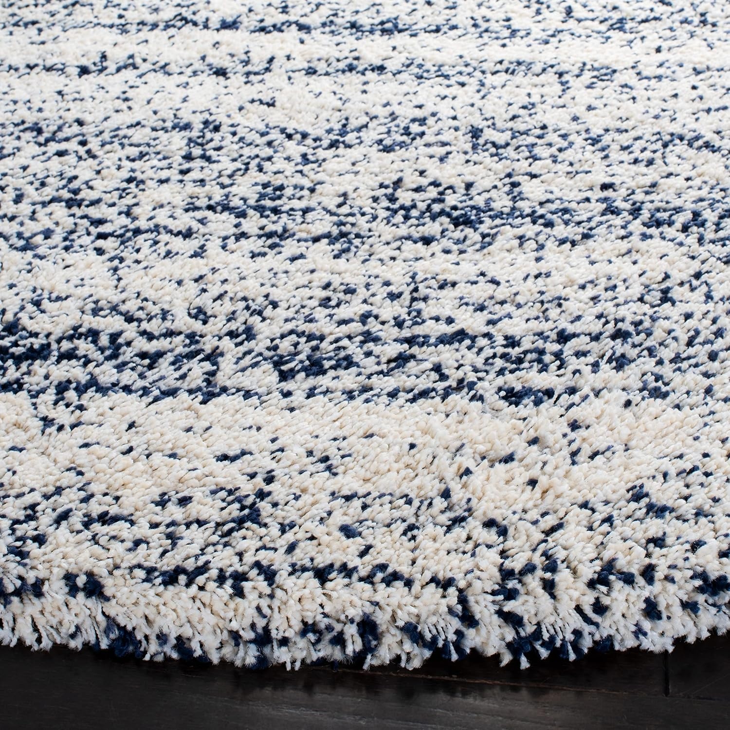 image:imageSAFAVIEH Hudson Shag Collection Area Rug 10 x 14 Ivory amp Grey Modern Abstract Design NonShedding amp Easy Care 2inch Thick Ideal for High Traffic Areas in Living Room Bedroom SGH295BIvoryNavy
