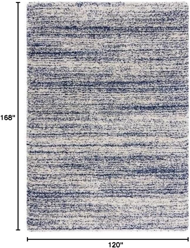image:imageSAFAVIEH Hudson Shag Collection Area Rug 10 x 14 Ivory amp Grey Modern Abstract Design NonShedding amp Easy Care 2inch Thick Ideal for High Traffic Areas in Living Room Bedroom SGH295BIvoryNavy