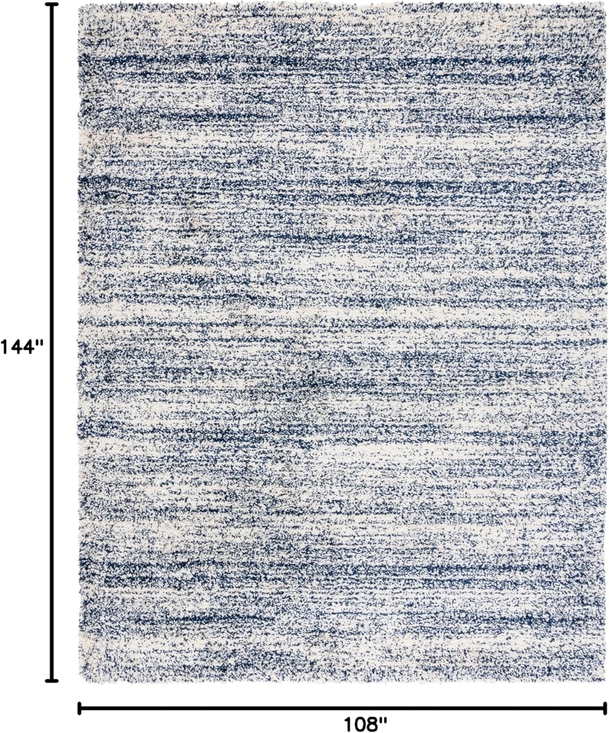 image:imageSAFAVIEH Hudson Shag Collection Area Rug 10 x 14 Ivory amp Grey Modern Abstract Design NonShedding amp Easy Care 2inch Thick Ideal for High Traffic Areas in Living Room Bedroom SGH295BIvoryNavy