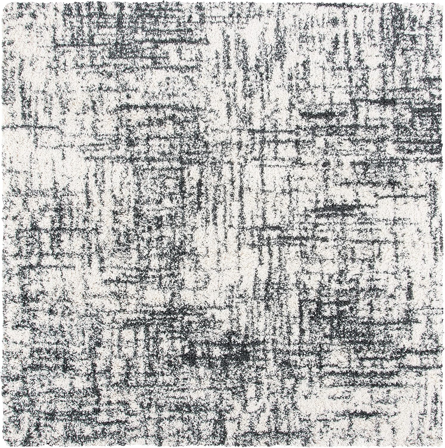 image:imageSAFAVIEH Hudson Shag Collection Area Rug 9 x 12 Ivory amp Dark Grey Modern Abstract Design NonShedding amp Easy Care 2inch Thick Ideal for High Traffic Areas in Living Room Bedroom SGH294AIvoryDark Grey
