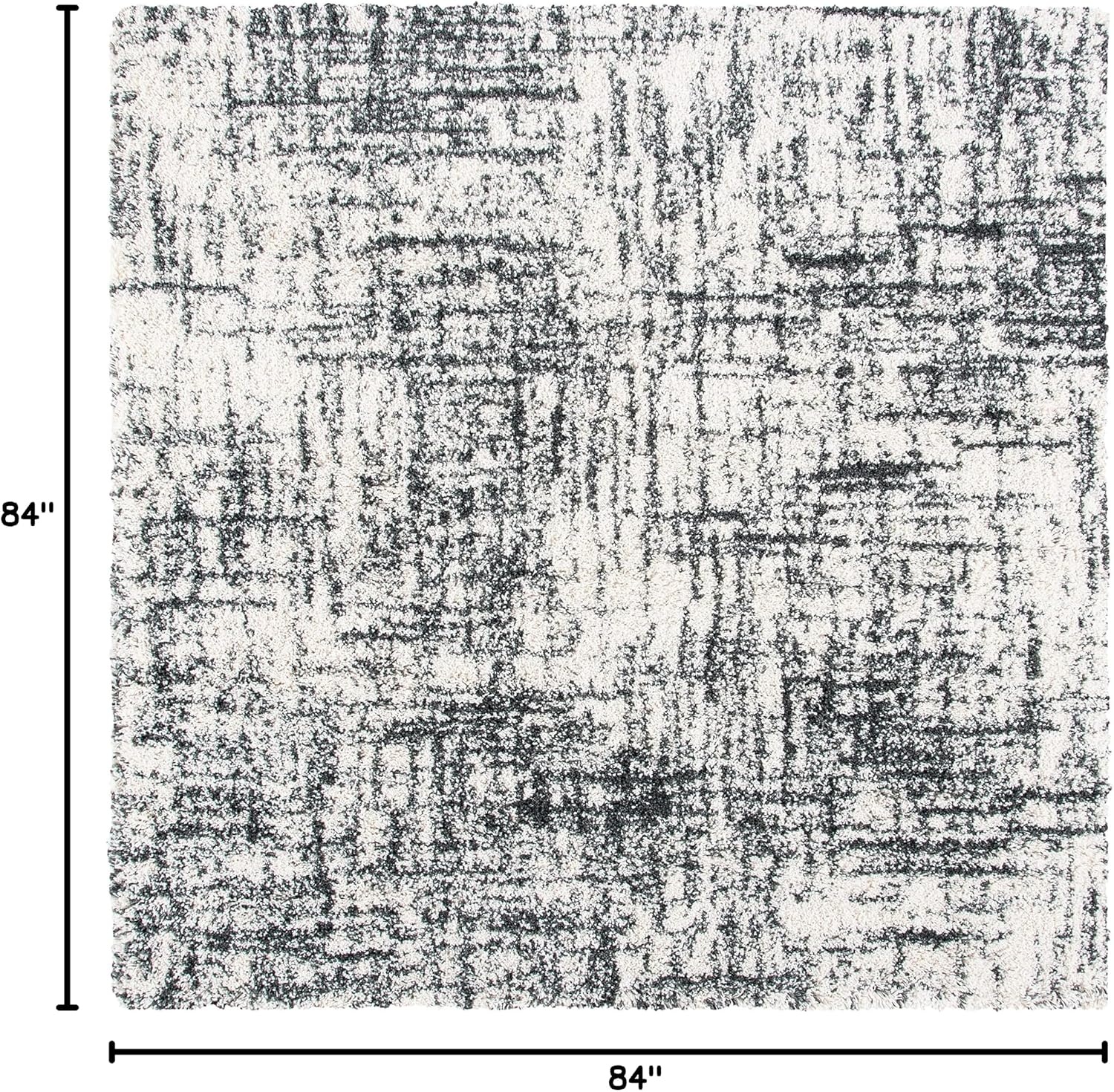 image:imageSAFAVIEH Hudson Shag Collection Area Rug 9 x 12 Ivory amp Dark Grey Modern Abstract Design NonShedding amp Easy Care 2inch Thick Ideal for High Traffic Areas in Living Room Bedroom SGH294AIvoryDark Grey