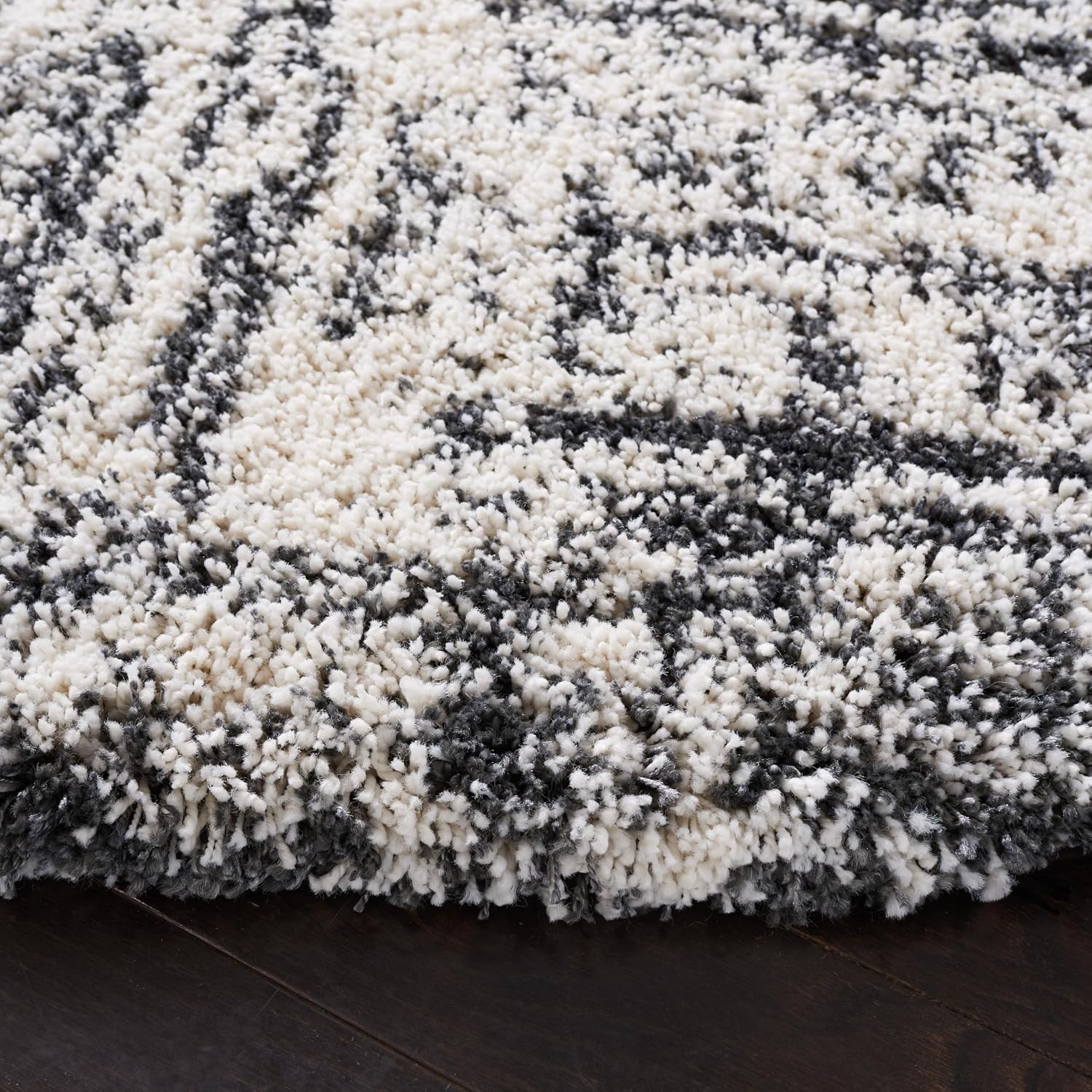 image:imageSAFAVIEH Hudson Shag Collection Area Rug 9 x 12 Ivory amp Dark Grey Modern Abstract Design NonShedding amp Easy Care 2inch Thick Ideal for High Traffic Areas in Living Room Bedroom SGH294AIvoryDark Grey