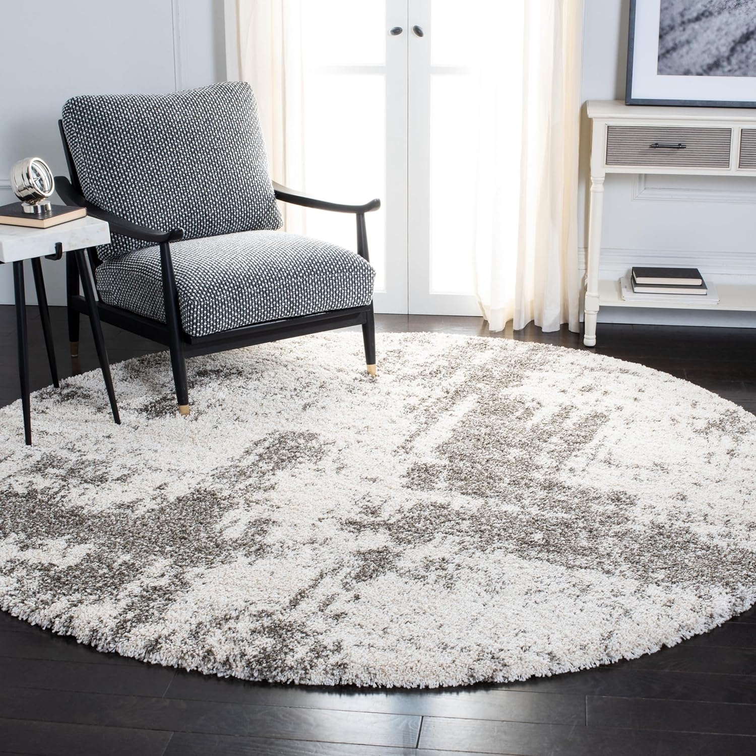 image:imageSAFAVIEH Hudson Shag Collection Area Rug 9 x 12 Ivory amp Grey Modern Abstract Design NonShedding amp Easy Care 2inch Thick Ideal for High Traffic Areas in Living Room Bedroom SGH205AIvoryGrey