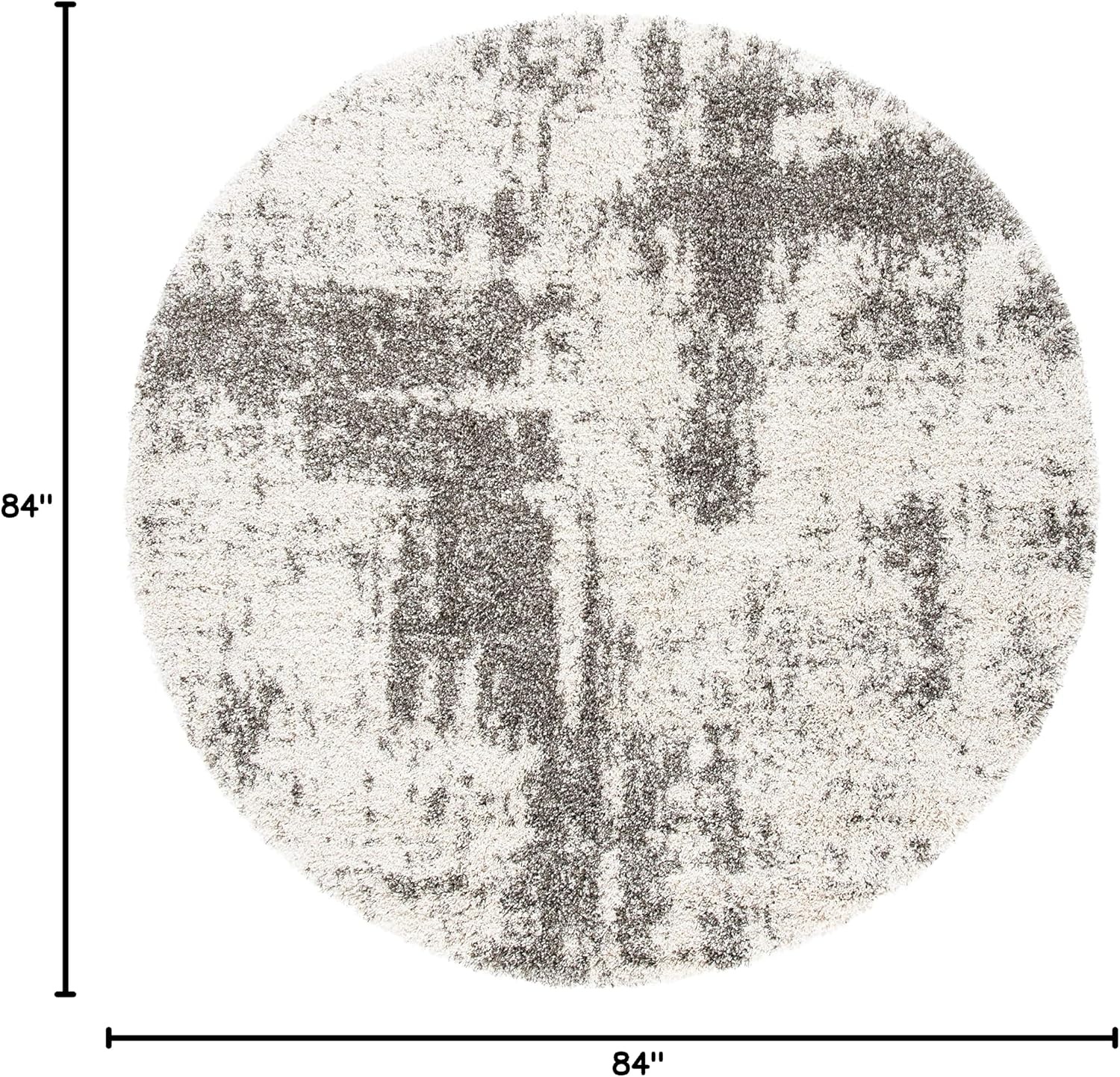 image:imageSAFAVIEH Hudson Shag Collection Area Rug 9 x 12 Ivory amp Grey Modern Abstract Design NonShedding amp Easy Care 2inch Thick Ideal for High Traffic Areas in Living Room Bedroom SGH205AIvoryGrey
