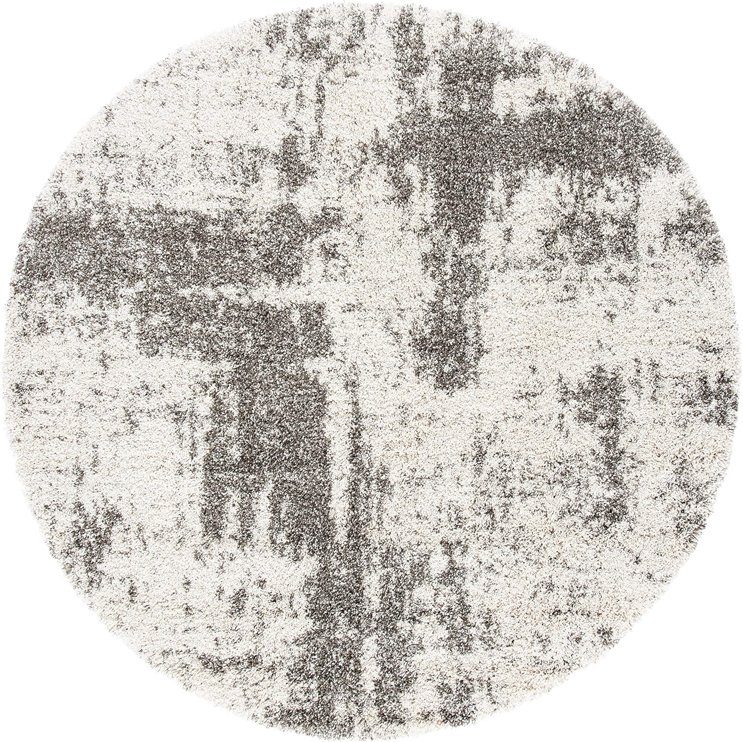 image:imageSAFAVIEH Hudson Shag Collection Area Rug 9 x 12 Ivory amp Grey Modern Abstract Design NonShedding amp Easy Care 2inch Thick Ideal for High Traffic Areas in Living Room Bedroom SGH205AIvoryGrey