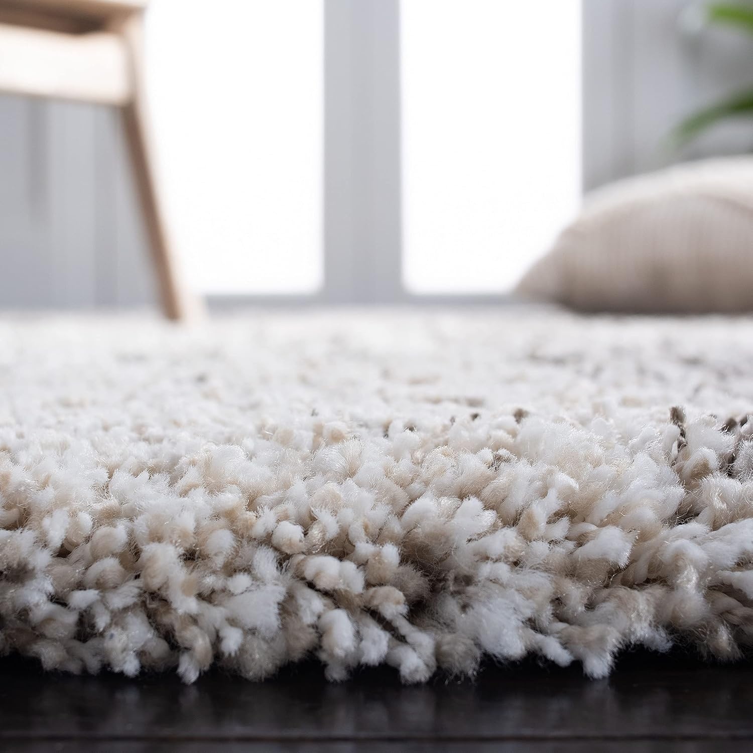 image:imageSAFAVIEH Hudson Shag Collection Area Rug 9 x 12 Ivory amp Grey Modern Abstract Design NonShedding amp Easy Care 2inch Thick Ideal for High Traffic Areas in Living Room Bedroom SGH205AIvoryGrey