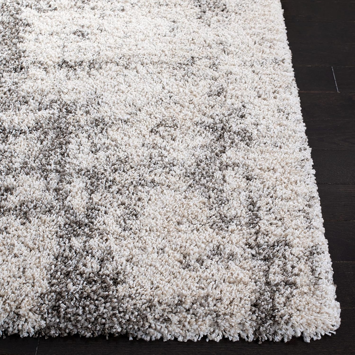 image:imageSAFAVIEH Hudson Shag Collection Area Rug 9 x 12 Ivory amp Grey Modern Abstract Design NonShedding amp Easy Care 2inch Thick Ideal for High Traffic Areas in Living Room Bedroom SGH205AIvoryGrey