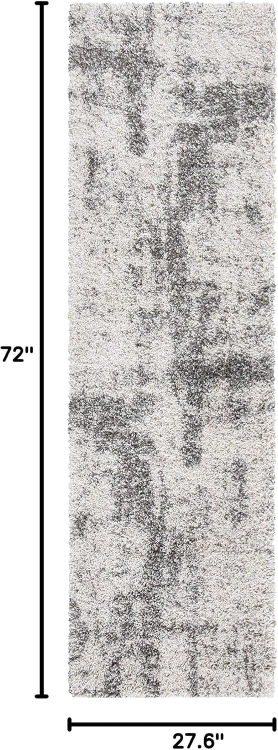 image:imageSAFAVIEH Hudson Shag Collection Area Rug 9 x 12 Ivory amp Grey Modern Abstract Design NonShedding amp Easy Care 2inch Thick Ideal for High Traffic Areas in Living Room Bedroom SGH205AIvoryGrey