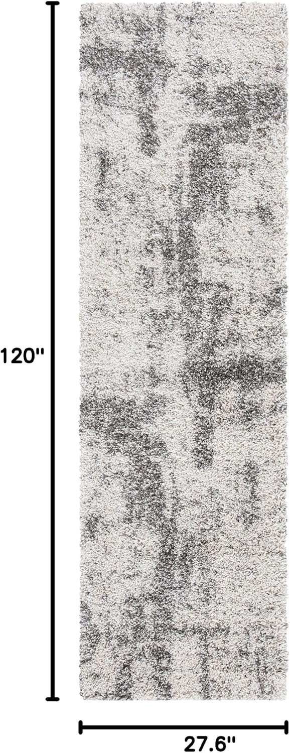image:imageSAFAVIEH Hudson Shag Collection Area Rug 9 x 12 Ivory amp Grey Modern Abstract Design NonShedding amp Easy Care 2inch Thick Ideal for High Traffic Areas in Living Room Bedroom SGH205AIvoryGrey