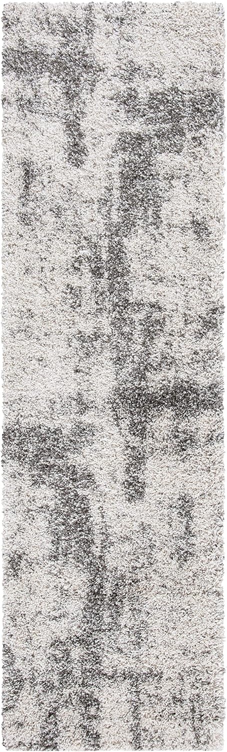 image:imageSAFAVIEH Hudson Shag Collection Area Rug 9 x 12 Ivory amp Grey Modern Abstract Design NonShedding amp Easy Care 2inch Thick Ideal for High Traffic Areas in Living Room Bedroom SGH205AIvoryGrey