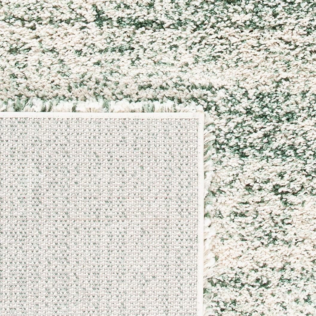 image:imageSAFAVIEH Hudson Shag Collection Area Rug 9 x 12 IvoryGreen Geometric Design Plush 19 Inch Thick Ideal for High Traffic Areas in Living Room Bedroom Dining SGH295X
