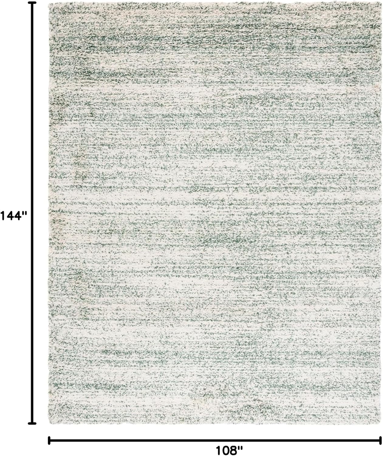 image:imageSAFAVIEH Hudson Shag Collection Area Rug 9 x 12 IvoryGreen Geometric Design Plush 19 Inch Thick Ideal for High Traffic Areas in Living Room Bedroom Dining SGH295X
